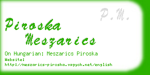 piroska meszarics business card